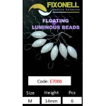 Perles fixonell FLOTTANTES pailleté blanches
