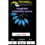 Perles fixonell FLOTTANTES pailleté bleu