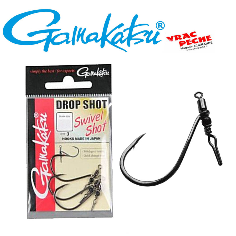 sachet-3-hamecons-drop-shot-swivel-shot-gamakatsu