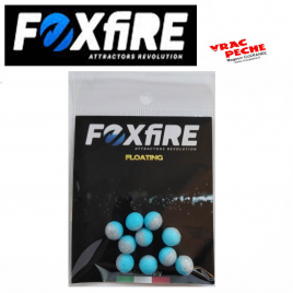 Sachet 12 perles rondes flottantes 6.5mm foxfire