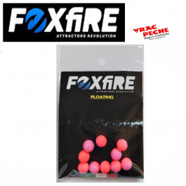 Sachet 12 perles rondes flottantes 6.5mm foxfire