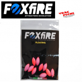Sachet 8 perles rondes flottantes 9.5mm foxfire