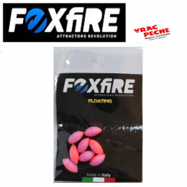 Sachet 10 perles ovales flottantes 6.5mm foxfire