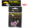 fixonell 14mm 2 couleurs mauve / Phospho paillette