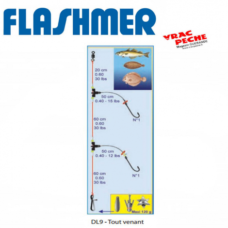 Bas de ligne Surfcasting DL5 flashmer