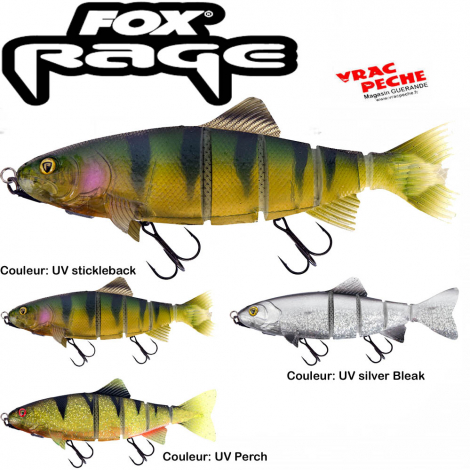 Fox Rage Replicant Réaliste Truite Articulée UV Perche 18cm