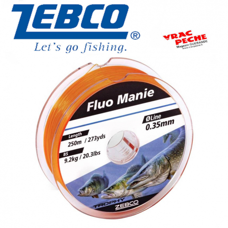 Bobine nylon ZEBCO Orange fluo manie