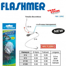 Bas de Ligne Flashmer Réversible - 3 Hameçons (Bas de ligne pour Pêches  fines bâteau - Flashmer)