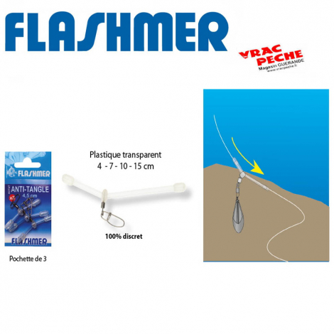 anti tangle plastique translucide flashmer