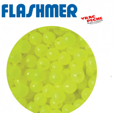 perles cristal balais fluo jaune flashmer