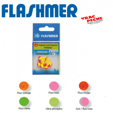 Perles flottantes rondes flashmer vracpeche