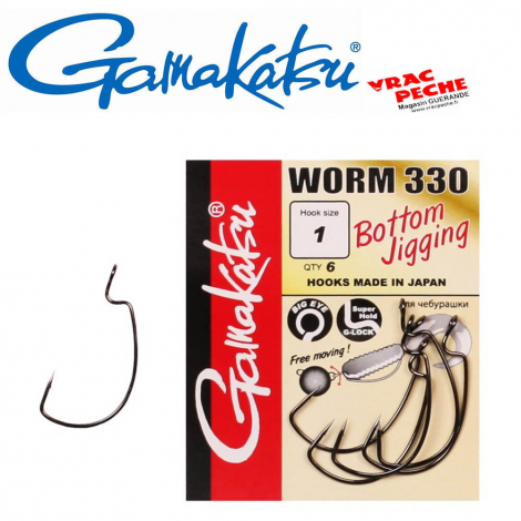 Sachet hameçons Texan WORM 330 gamakatsu