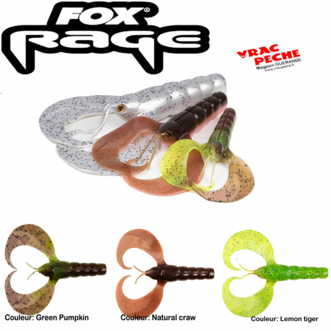 Leurre souple MEGA CRAW UV fox rage