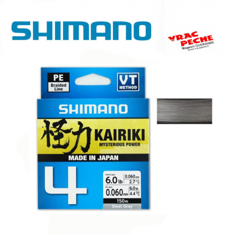 Tresse KAIRIKI 4 150 m Grise shimano