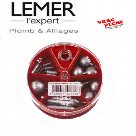 boite 5 cases plombs drop shot  lemer