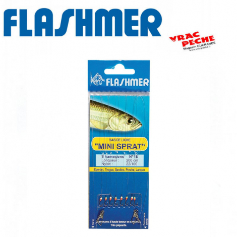 bas de ligne mitraillette mini sprat flashmer