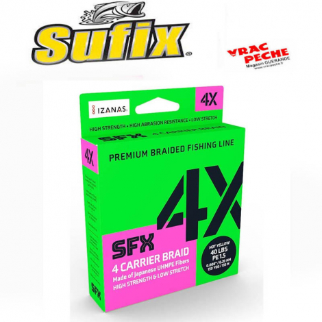 Tresse SFX 4 brins verte135m ufix