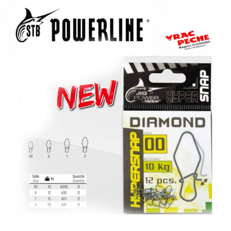 Agrafe snap DIAMOND black powerline