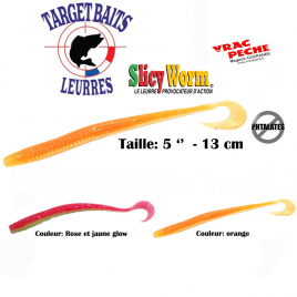 Slicy worm 5'' 13 cm  targets baits