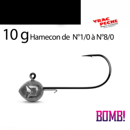 Sachet de 5 têtes plombées 10 g bomb