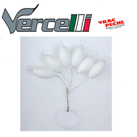 perles flottantes fixes ovales  Blanches W Vercelli