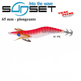 Leurre a seiche sunsquid Bad gambas 65 mm sunset