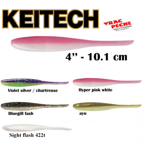 Sachet Shad impact 4'' 10.1cm keitech