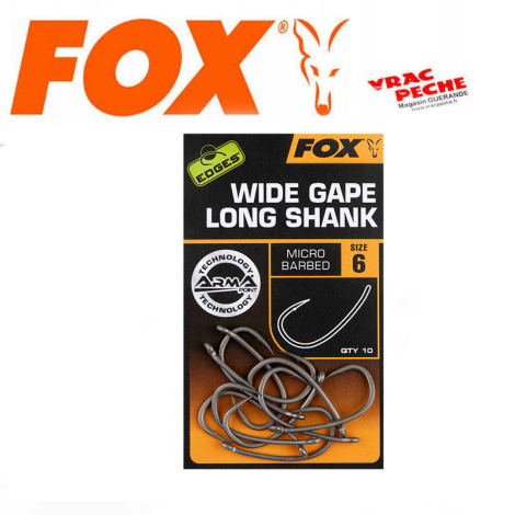 Hamecons fox edges armapoint wide gape long shank