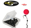 Hook ring stops noirs medium x 50 qt  carpspirit