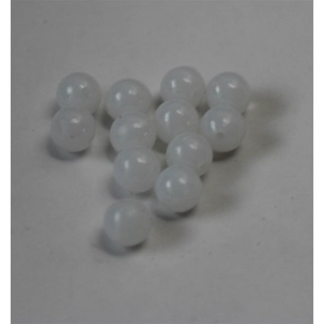 Perle plastique ronde 5 mm blanc nacre