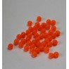 Perle plastique forme ronde orange 4 mm