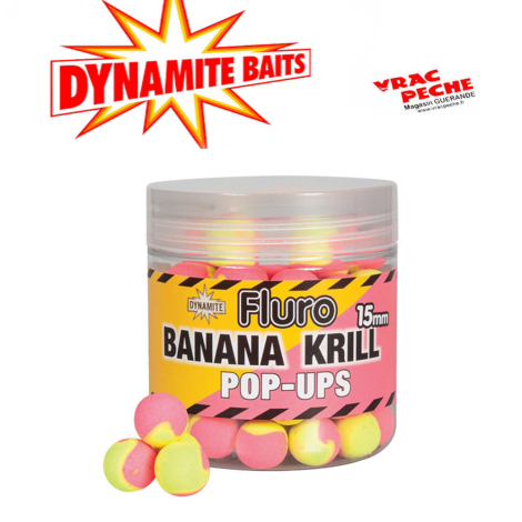 Pop up 15 mm fluro two tone strawberry coco dynamitbait