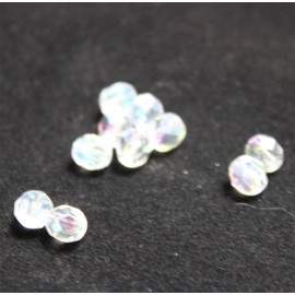 perle en verre toupie 4 mm translucide