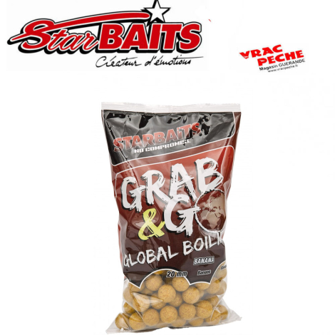 Bouillettes GRAB&GO global boilies Banane cream Starbait