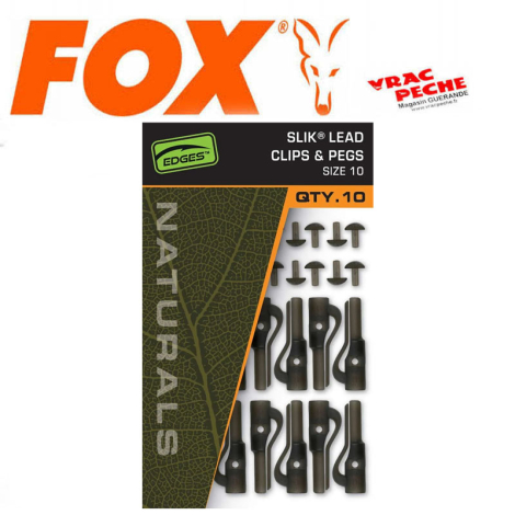 Naturals lead clip tail rubbers size 7 fox