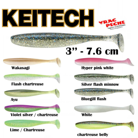 Sachet Easy shinner 3"  7.6 cm keitech