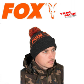 bonnet kaki avec pompon fox