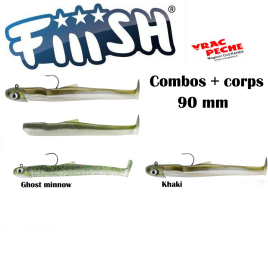 Combo 1 leurre + 1 corps Mud digger 90 mm fiiish