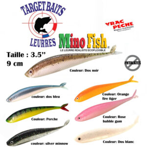 Mino fish 3.5'' 9 cm targets baits