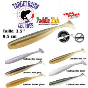 Paddle fish 3.5'' 9.5 cm targets baits