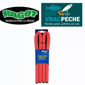 ATTACHE CANNE SOUPLE ROUGE X2 RAGOT