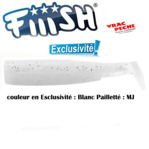 Pack 3 corps black minnow N 2.5  105 mm Fiiish blanc paillette limité