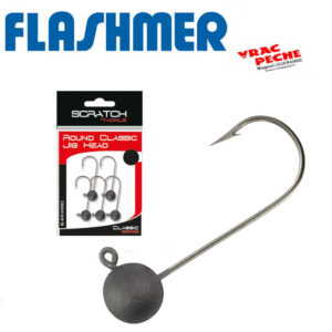 Sachet de 5 têtes round classic jig head flashmer