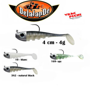 Leurre TOUPTI Shad 4 cm  (paquet de 3 )  4 g delalande