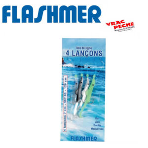 Bas de ligne 4 lancons 7 cm flashmer
