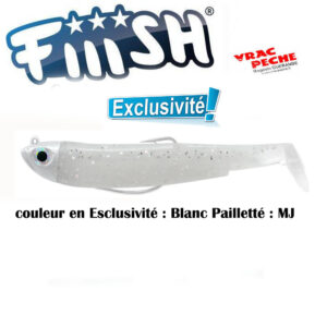 Double combo Black minnow 105 mm Fiiish couleur blanc pailletté esclusivité
