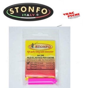 Elastique pour esches gros jaune 50 mt stonfo