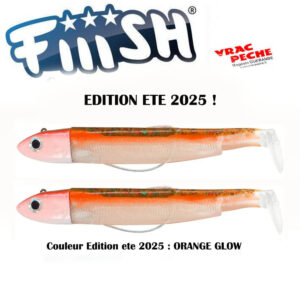 Double combo Black minnow 90 mm  10 g N 2 Fiiish couleur ORANGE GLOW
