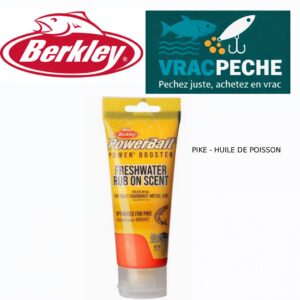 POWERBAIT GEL PIKE  HUIILE DE POISSON RUB ON SCENT UV 80 ML berkley