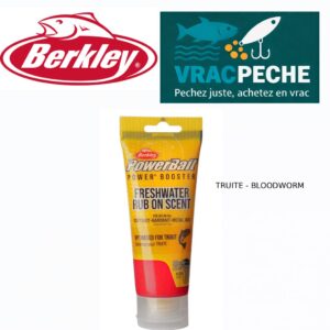 POWERBAIT GEL TRUITE BLOODWORM RUB ON SCENT UV 80 ML berkley